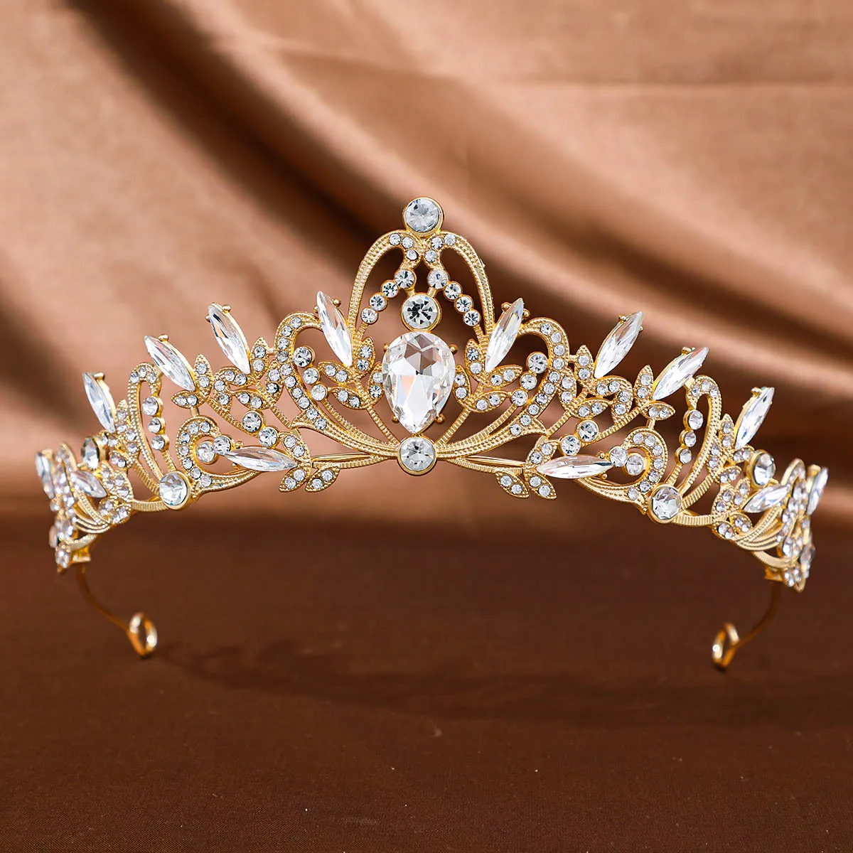Baroque Crystal Tiaras And Crowns For Women Rhinestone Prom Diadem Headband Bridal Wedding Hair Accessories Jewelry Crown Tiara image 5