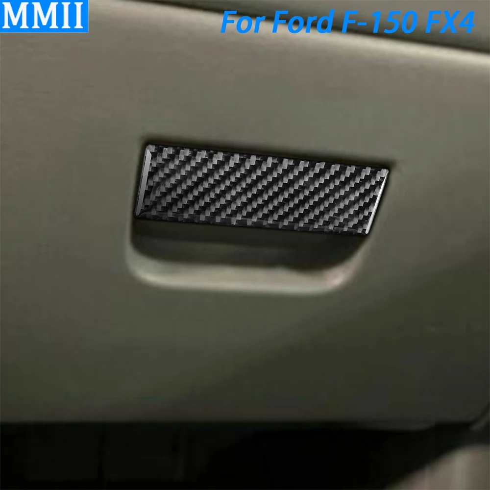 

For Ford F-150 FX4 2004-2008 Carbon Fiber Co-pilot Glove box handle Panel Trim Cover Car Interior Decoration Accessories Sticker