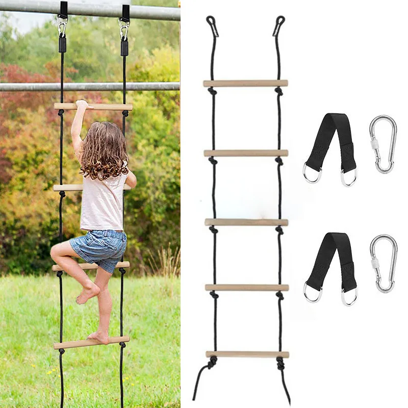 

Детская веревочная лестница-качели для сада и дома, деревянный игровой комплекс для детей, уличная и комнатная площадка для игр и физического развития