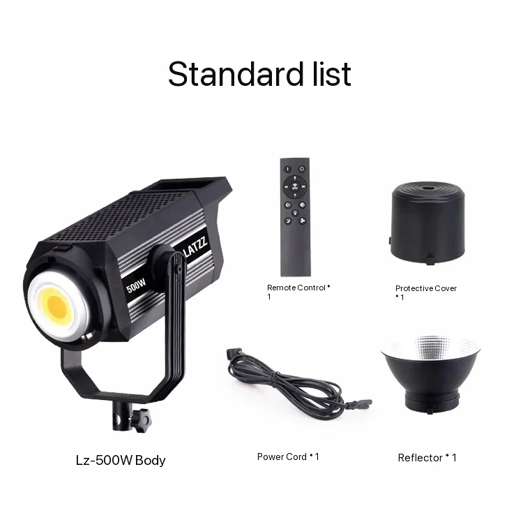 LATZZ 500W LED Video Light 2800k-6800k Photography Light APP Control Studio Photo Lamp    Light for Live Broadcast