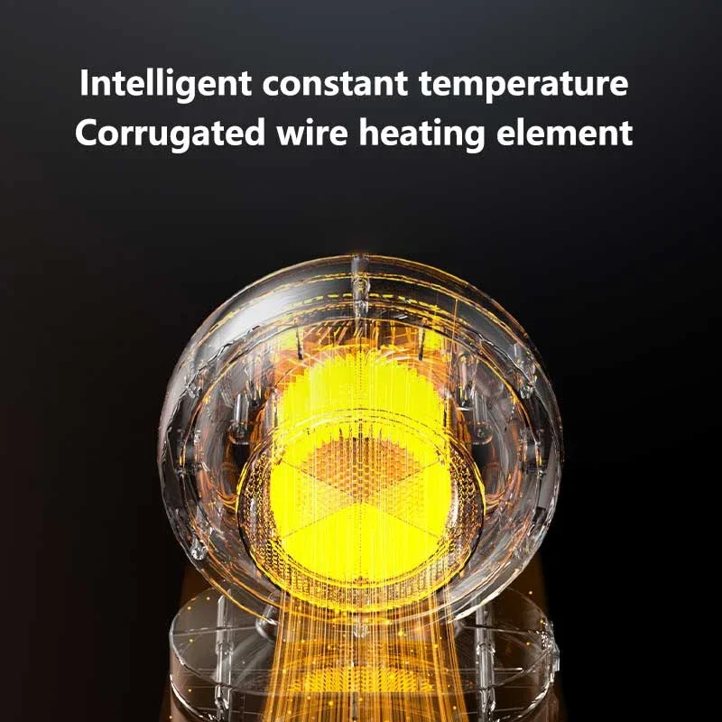 

380W Portable Electric Heater Overheat Power-off Protection Mini Fast Heating Fan Intelligent Desktop Winter Bathroom Fan Heater