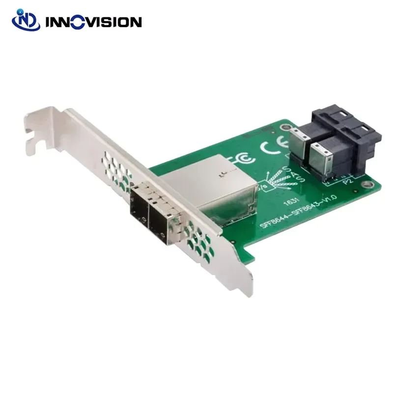 BOLRZO JBOD External Adapter Board 12GB Dual SFF 8643 36 to 8644 26 Built-in JBOD Server Mini SAS Booster Card
