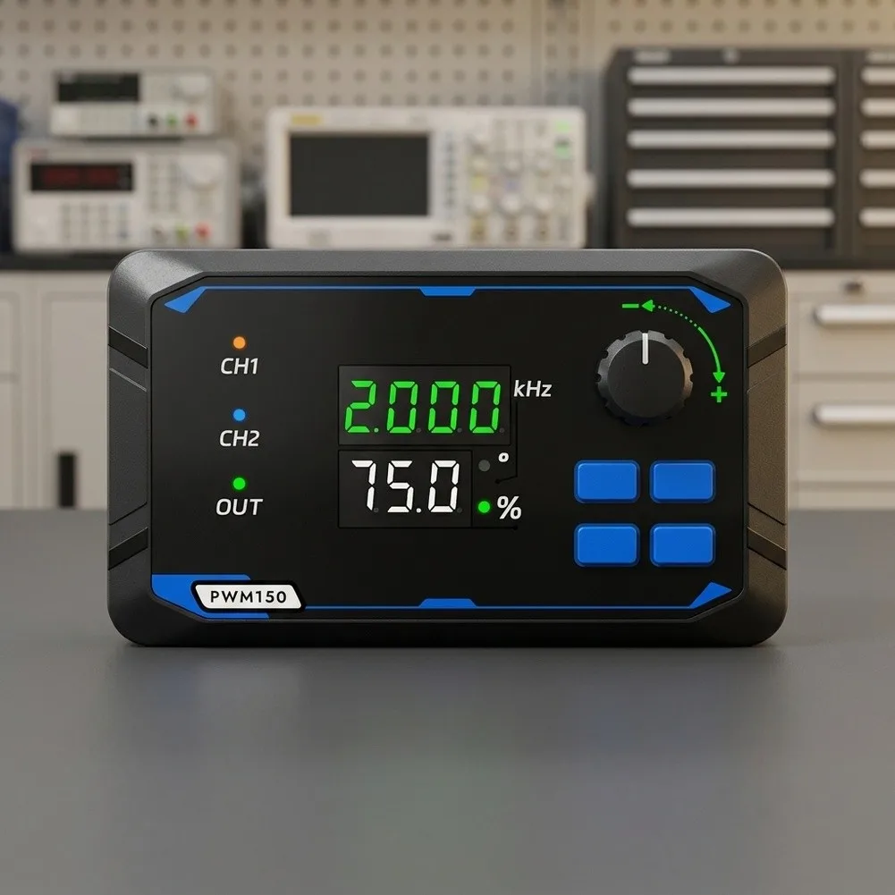 PWM150 Signal Generator for Motor Drive Validation with Synchronous Mode Support and Click Start Stop Function