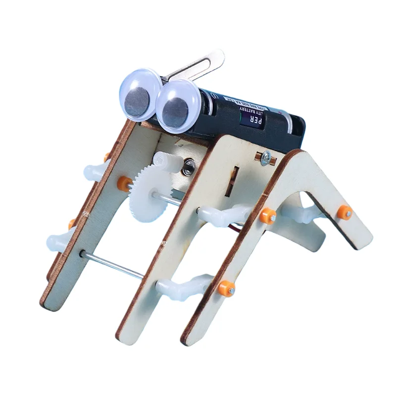 

1/2 Walking Spider Robot Bionic DIY Assemble Model Science Tech Education Experiment Kit Wooden STEM Puzzle for Kids