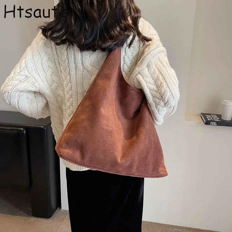 

High-end bags for women's single shoulder messenger bag all-match large-capacity crosbody handbag solid color tote bags bolasa