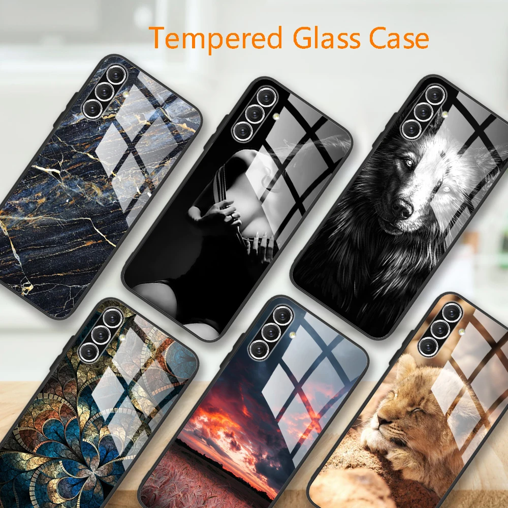 For Samsung Galaxy A05s Case Tempered Glass Case Cover Hard Bumper Couqe For Samsung A05s Phone Back Covers A05 s A057 Fundas