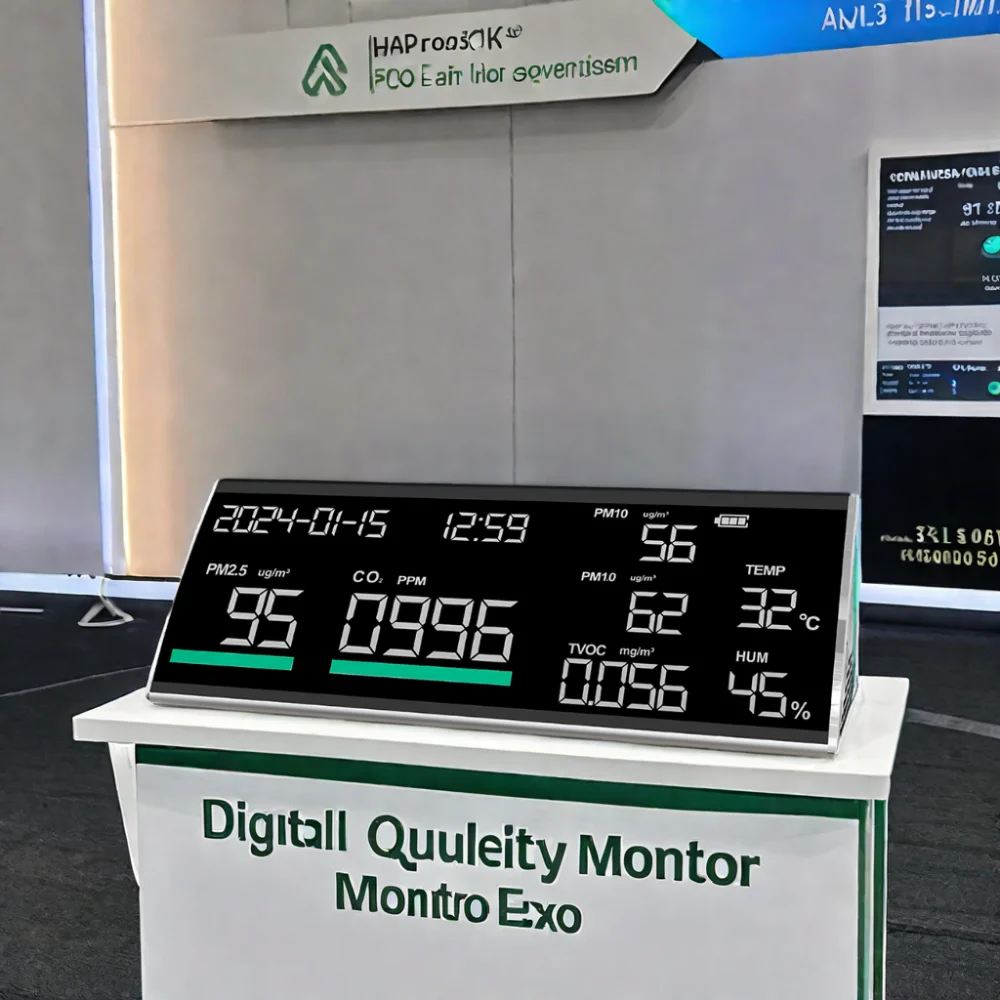 Détecteur de Qualité de Dioxyde de Carbone, Testeur de Gaz NikMultifonctionnel, Capteur de Température et d'Humidité, Moniteur de Gaz CO2 PM2.5