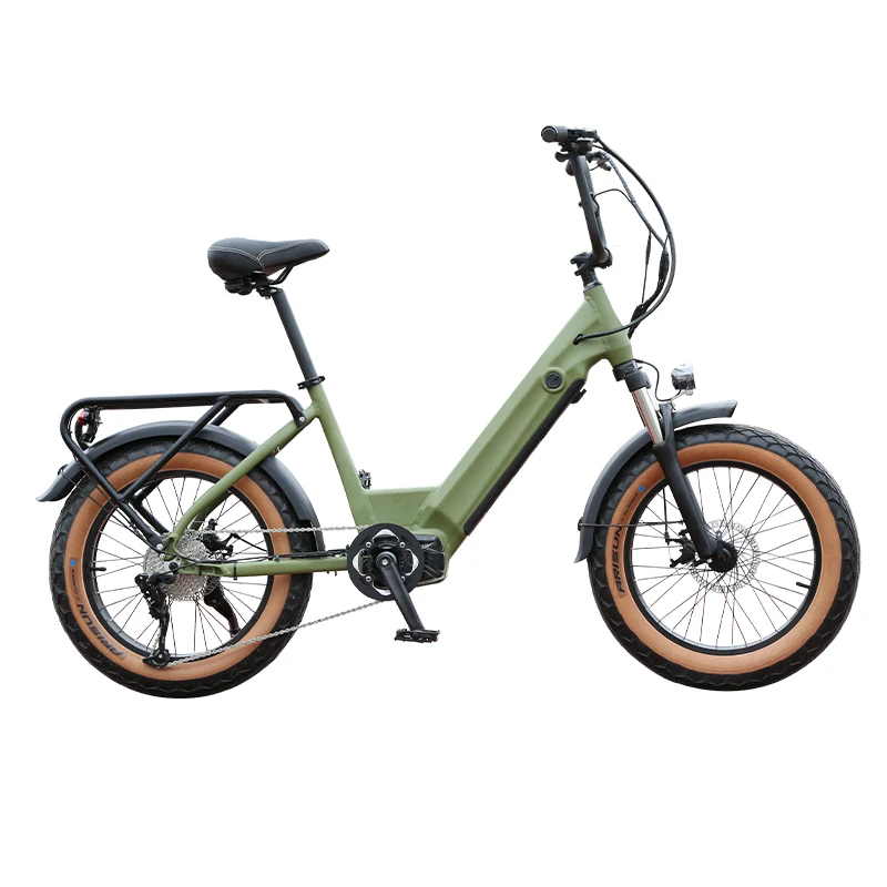 

20 Inch Fat Tire EBike 48V 18AH Lithium Battery ZOOM Disc Brake LED Display ODM 500W E Electric Central Drive Mid Motor Bike