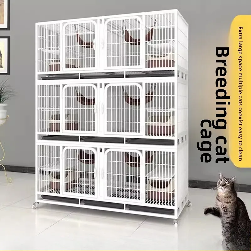 

Breeding cat cage Three-layer pet store foster cage Multi-layer cage with partition Double-layer breeding Cat house Mother