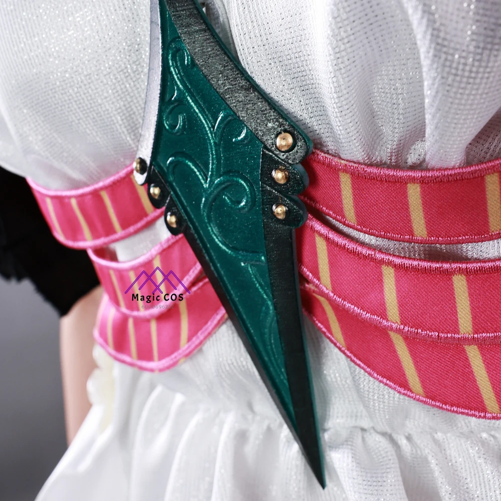 لعبة Wuthering Waves أزياء تنكرية أنيمي كارلوتا لعب الأدوار الملابس الوردي الأبيض فستان شعر مستعار للنساء الكبار كوميك كون الزي