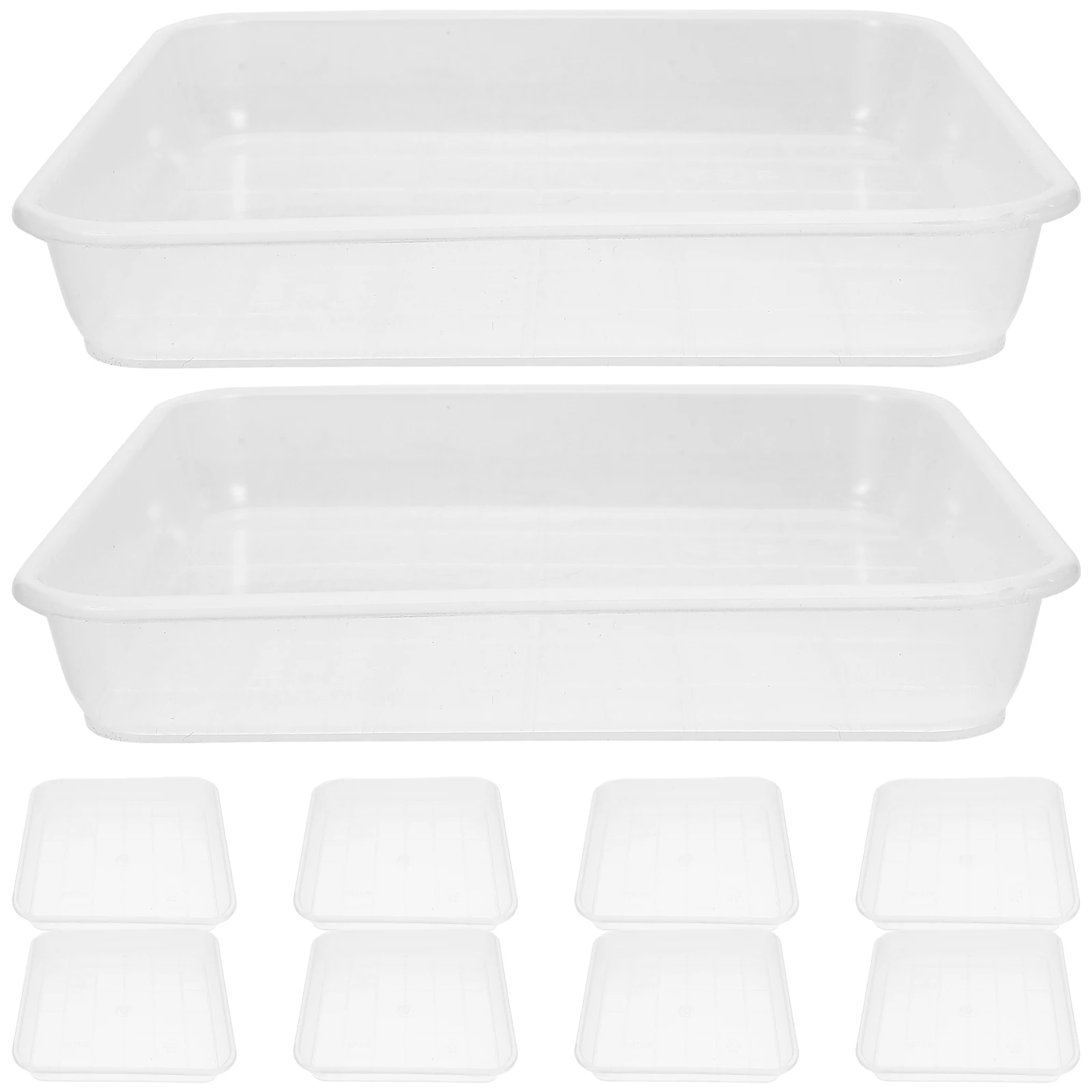 

10pcs Plastic Pot Trays Durable Water Drainage Saucers For Indoor Plants Non-Slip Plant Drainage Tray Plant Drip Trays