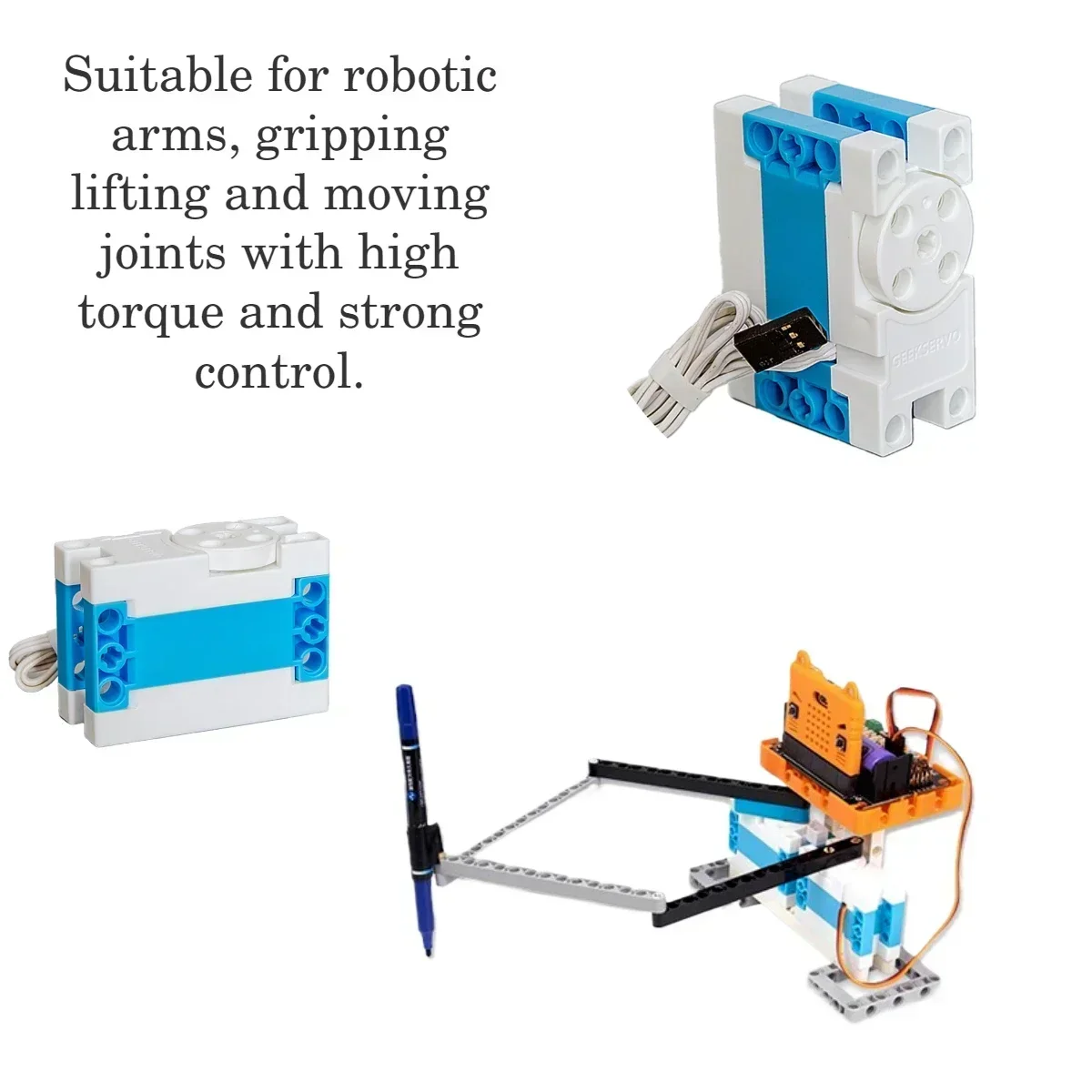 Geekservo 6V 5KG digitale servo programmeerbare motor 360 °   Hoek regelbaar hoog koppel voor robotachmen, compatibel met Legoeds