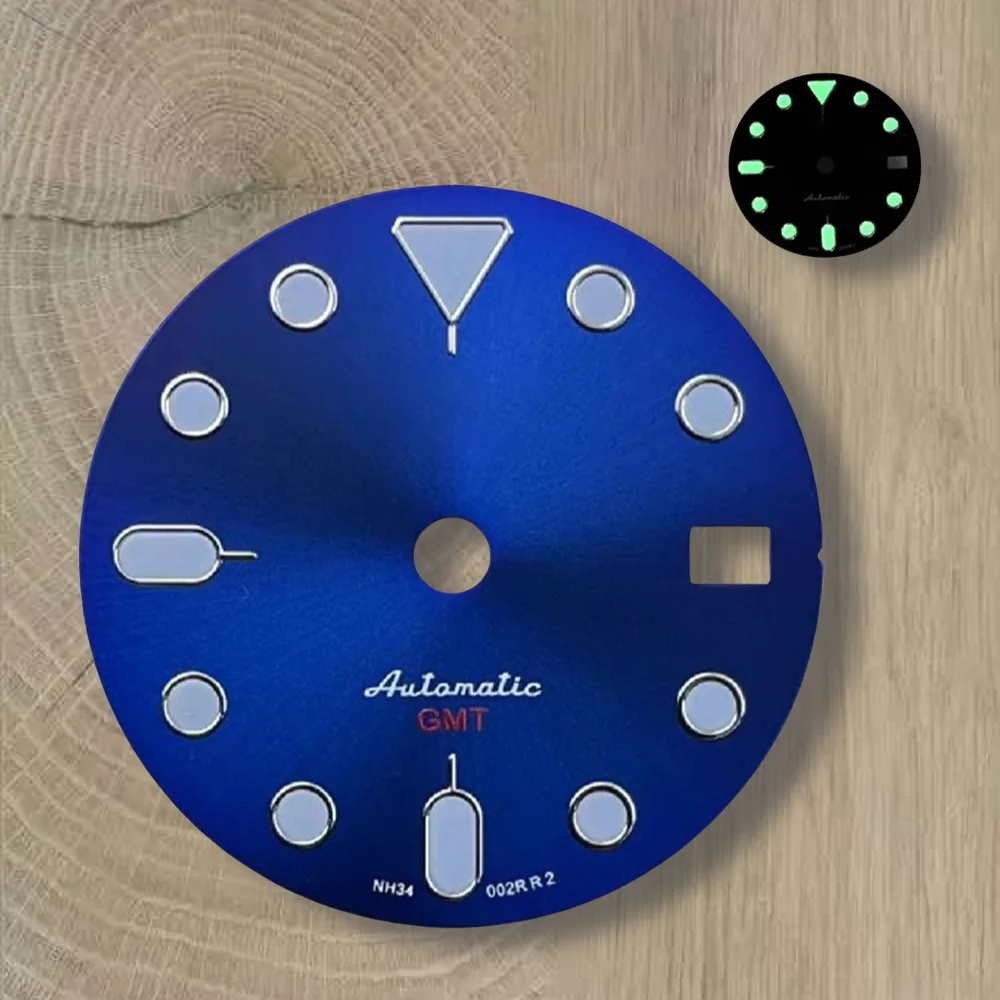 

28.5mm S Logo NH34/NH35 SUB/SKX007 Dial Fit NH34/NH35/NH36 Movement Green Luminous High Quality NH34/NH35 Accessories ﻿