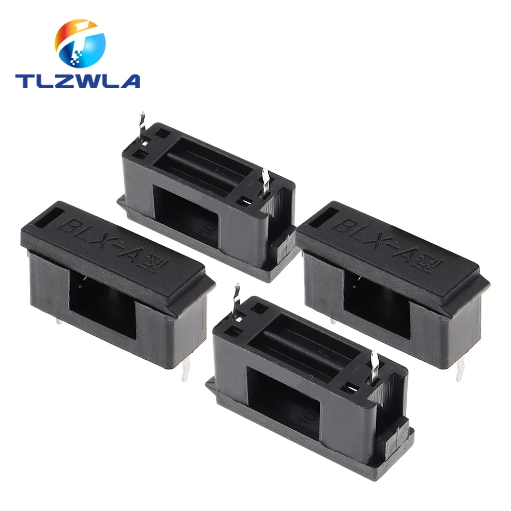 10PCS BLX-A 5*20MM SCHWARZ GLAS SICHERUNG HALTER 5*20 Versicherung Rohr Buchse Sicherungshalter für 5X20MM 5X20 Sicherung PCB BOARD