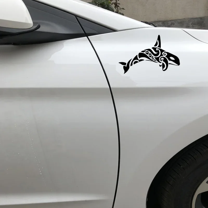 OFK Beautiful Killer Whale Decal Family Car Body Dress Up Car Stickers.