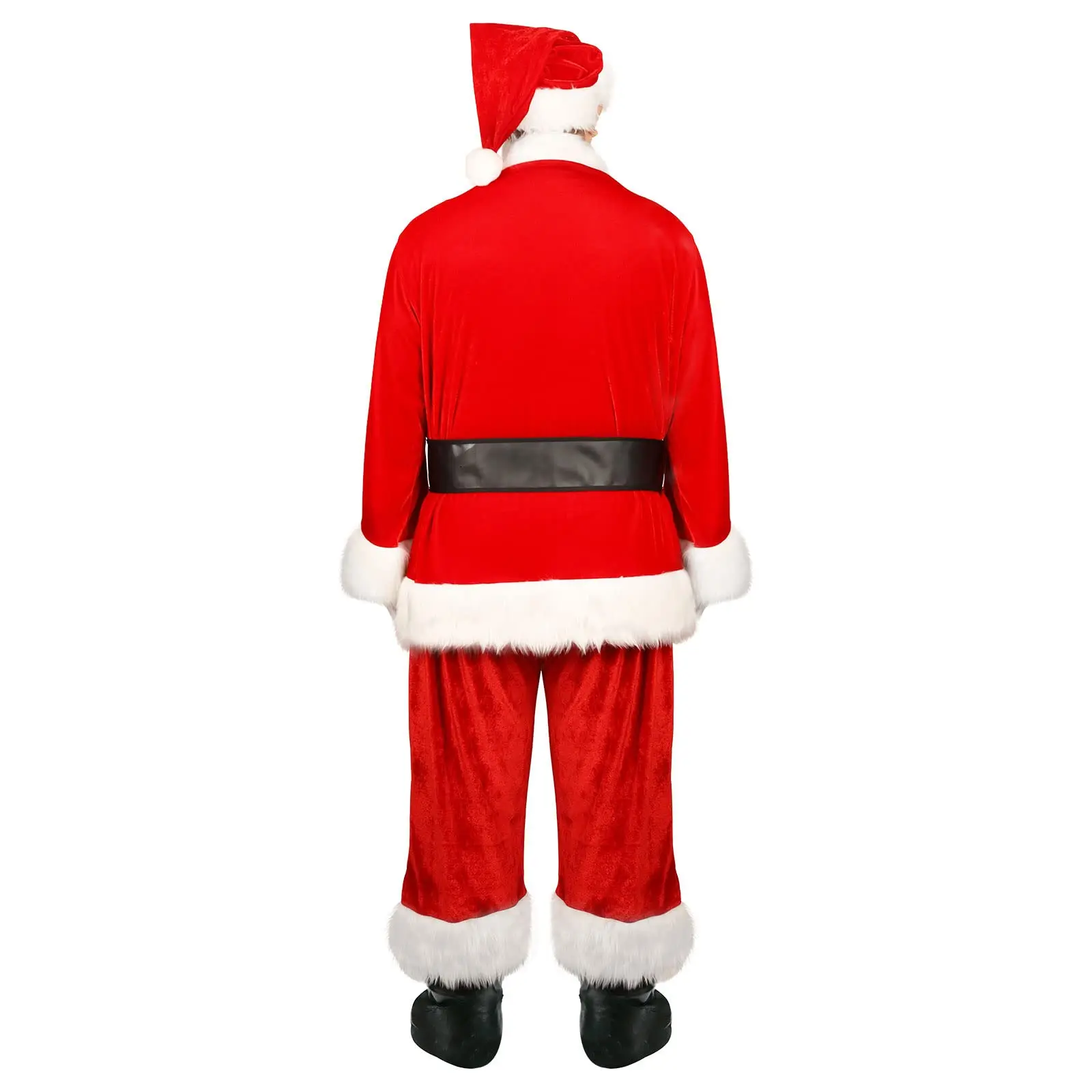 Santa Suit Men's Santa Claus Costume 10pcs Christmas Santa Outfits for Adults Santa Costume Santa Coat Cosplay