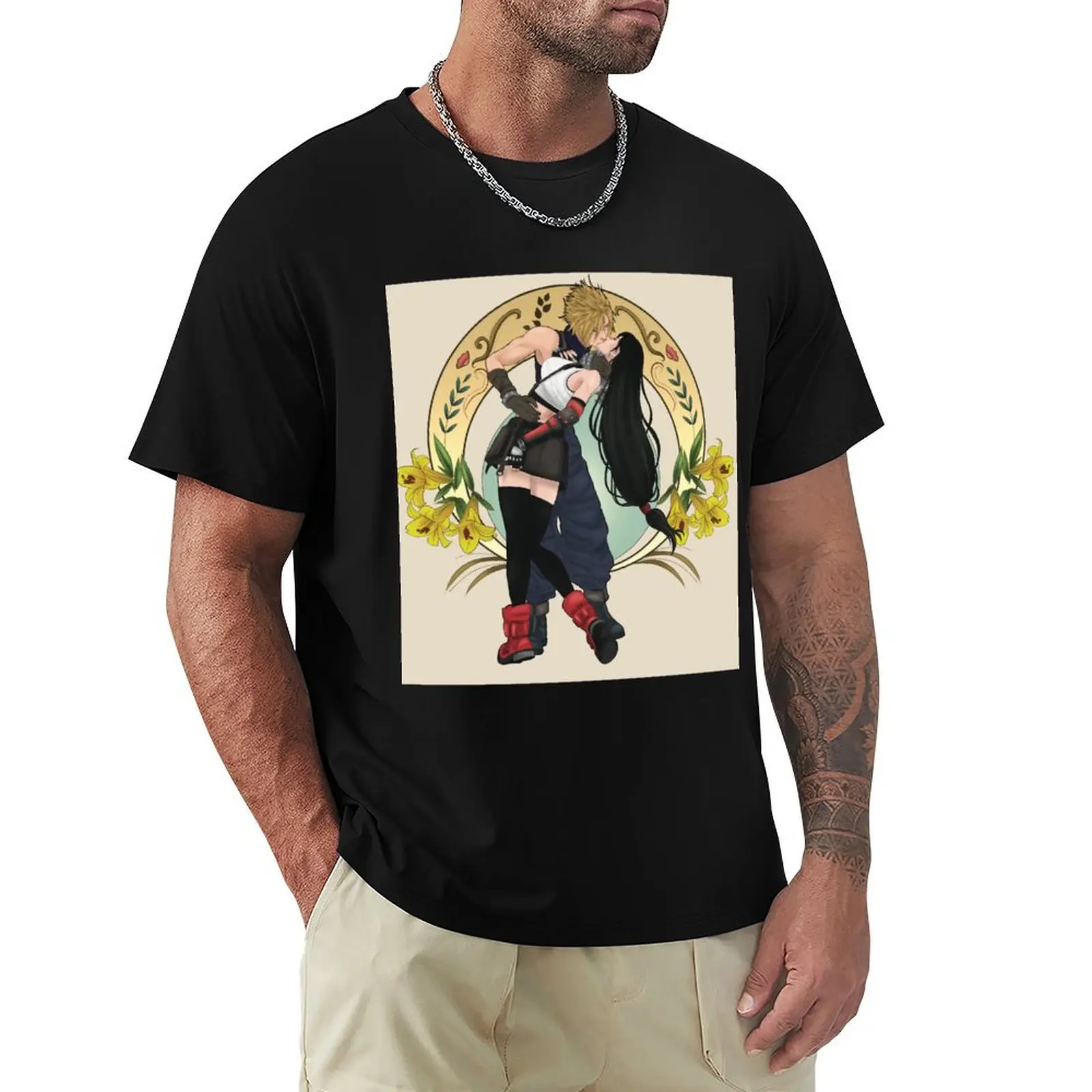 

Art nuveau Cloud and Tifa T-Shirt graphics basketball graphic tees oversized graphic tee funny t shirts men
