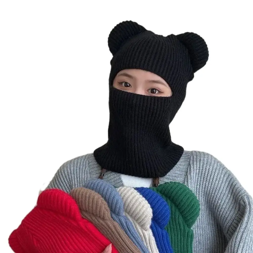 Riding Mask Fashion Pile Cap Letter cap Multifunctional Warm Neck Cover turban Baotou Hat Riding Mask Winter Scarf