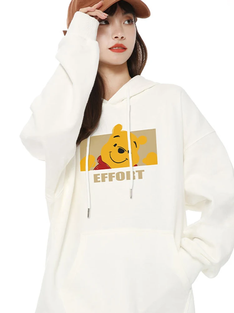 

Disney Sweater Female Autumn Cute Bear Pattern Clothes Loose Hooded Jacket Hoodies Women Sweatshirts