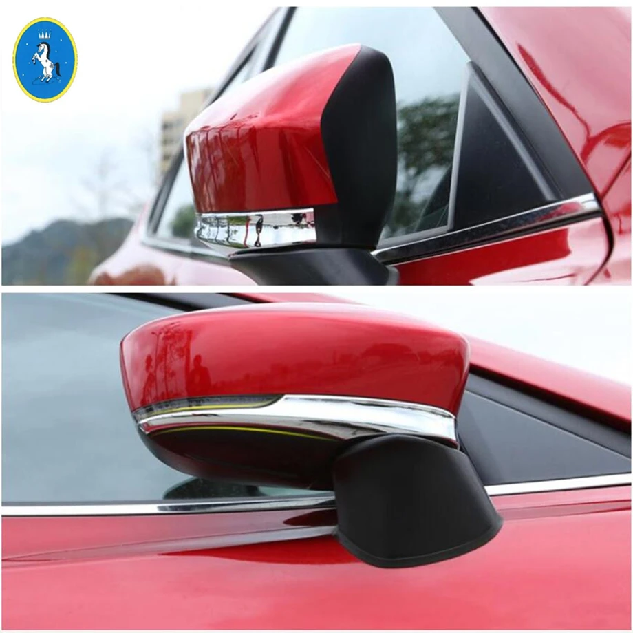 ABS Side Door Rearview Mirror Streamer Rubbing Overlay Strip Cover Trim For Mazda 6 2019 - 2024 Car Chrome Exterior Accessories