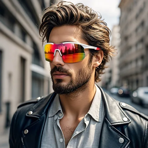 Imagen 2 del producto 1/2/8 Uds gafas de bicicleta gafas de sol al aire libre gafas deportivas para hombres y mujeres UV400 gafas de bicicleta sin marco regalo para amigos