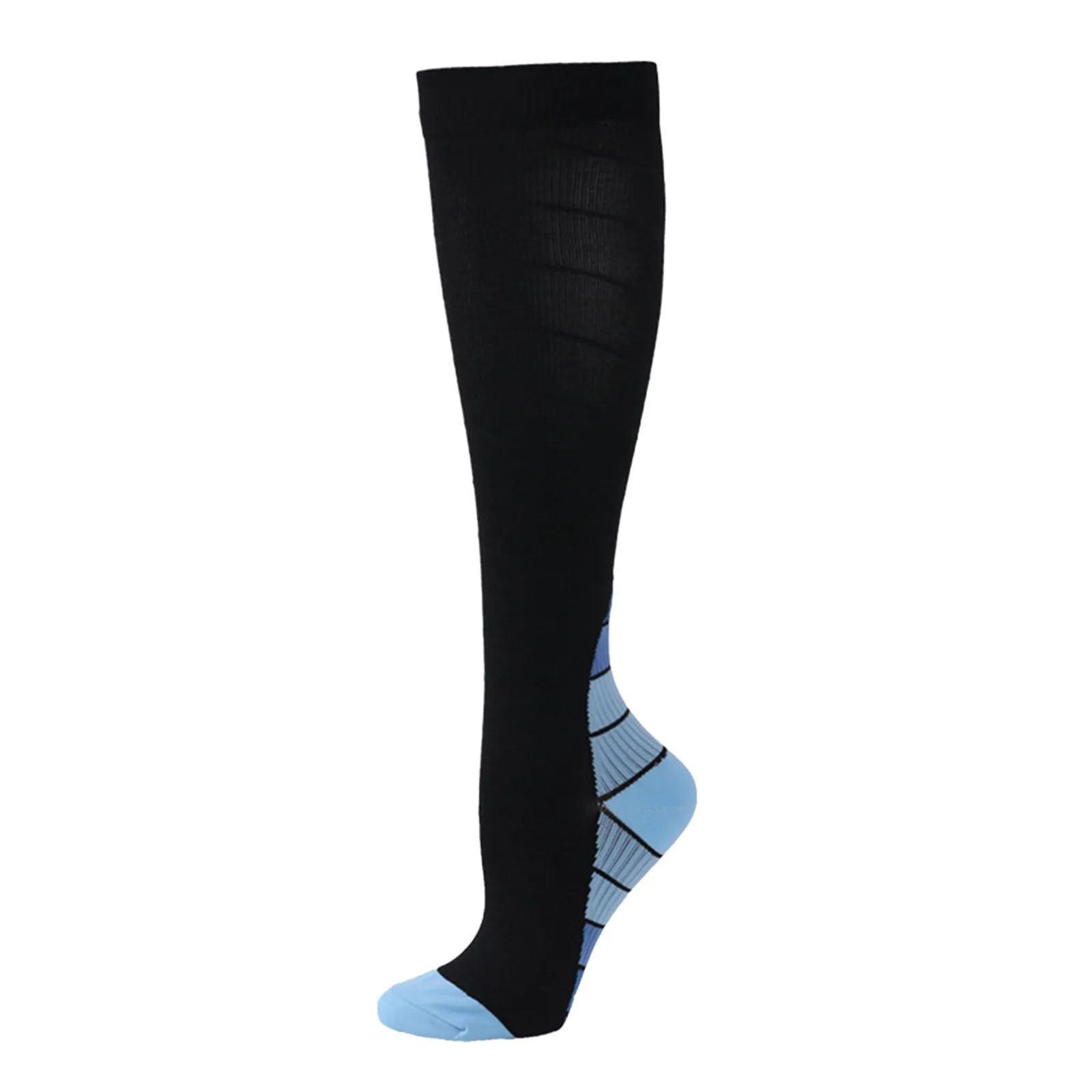 Adult Fashion Gradient Sports Compression Socks Elastic Socks Slim Leg Long Socks Calf Socks Purge Costumes for Women