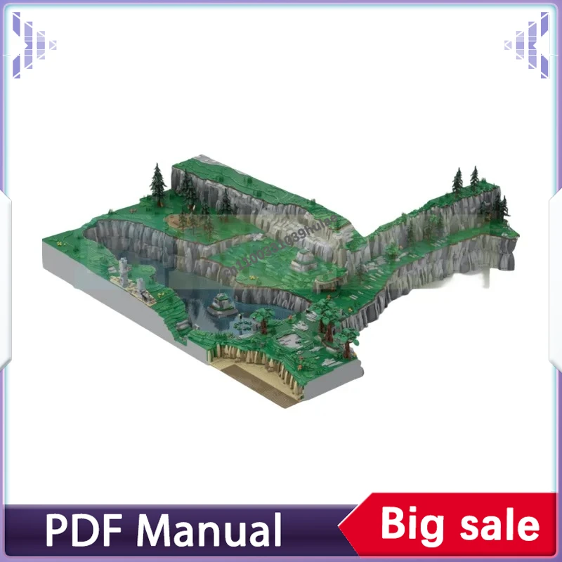 

MOC Zelda Style Game Scene Building Blocks Fantasy Adventure Landscape Model Bricks Set Adult Display Toy