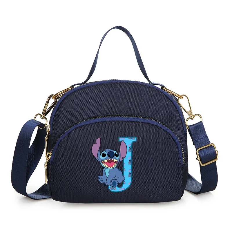 Kawaii Disney Lilo & Stitch A-z English Letters Women Bag New Fashion Mini Handbag Women's Cloth Bag Causal Ladies Crossbody Bag