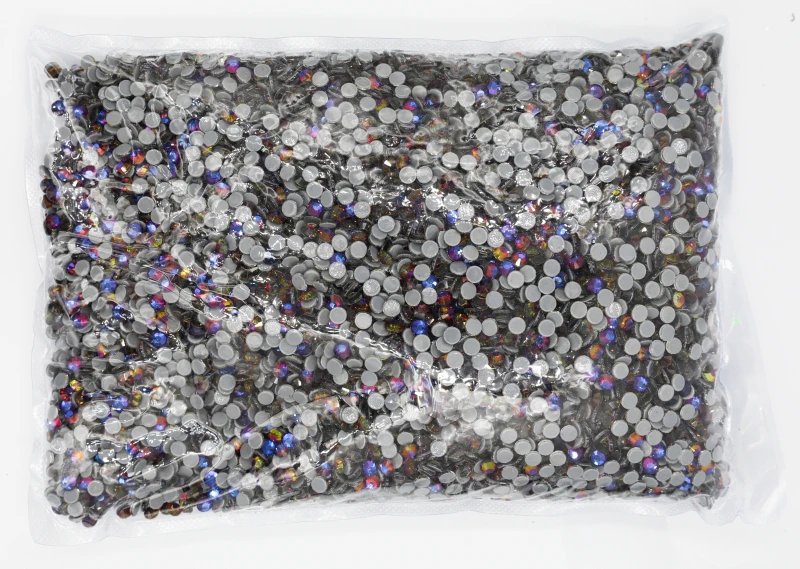 Grote tas 42 popkleuren groothandel grote verpakking DMC hotfix steentjes plaksteen glas opstrijkbaar voor trouwjurk decoraties