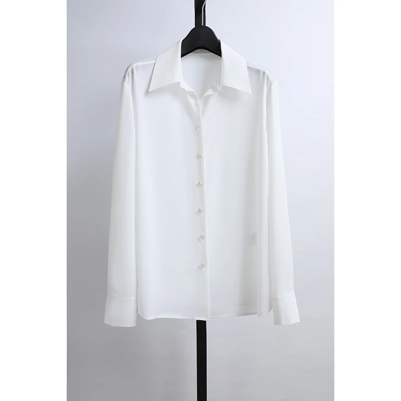 

Новая женская рубашка Awei Spring с длинным рукавом, прямым кроем и воротником, универсальная, из полиэстера, повседневная, модная, для женщин