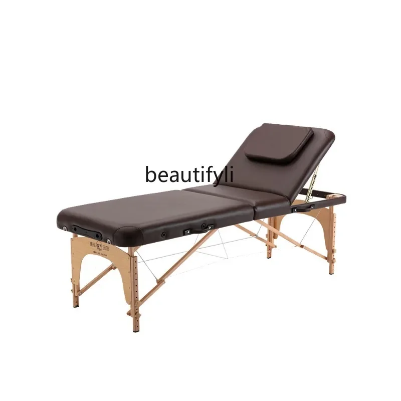 Folding Massage Bed Physiotherapy Moxibustion Portable Beauty Salon Chinese Medicine Portable Tattoo Embroidery Home Facial Bed