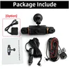 트리플 렌즈 대시 캠 1080P 풀 HD 자동차 DVR, WiFi APP 제어 G-센서 자동차 카메라 레코더, 옵션 GPS 주차 모니터링 야간 6