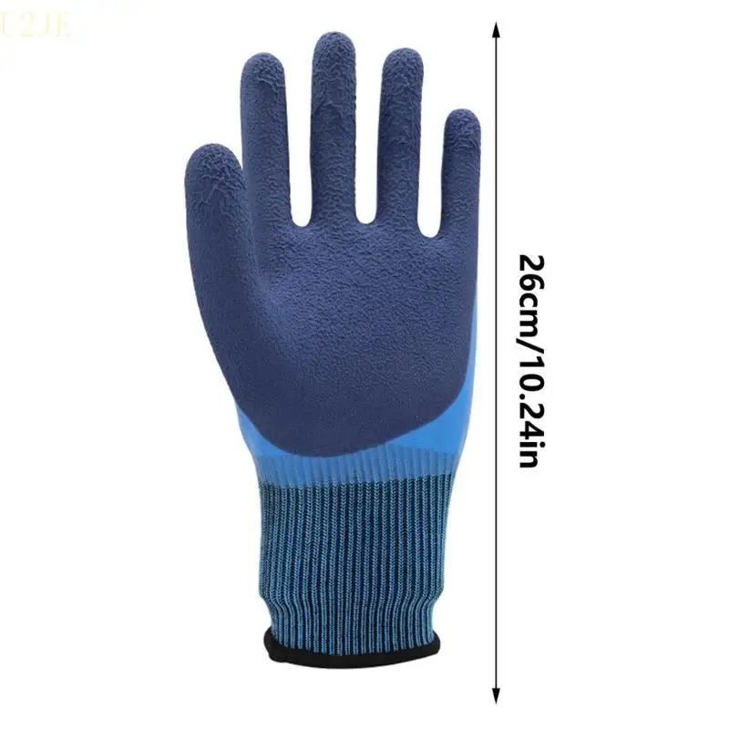 U2JE 2 Pairs/4 Pairs Double Latex Coated Freezer Gloves Work Gloves for Warehouse