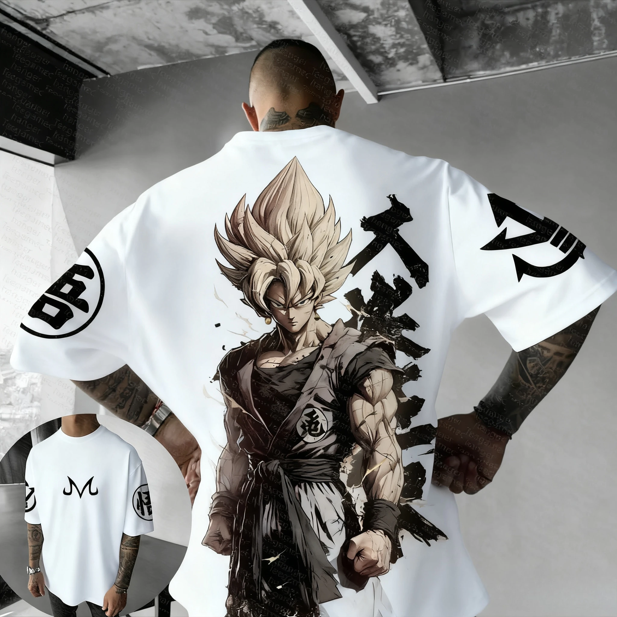 

Винтажная футболка большого размера с рисунком Dragon Ball в стиле аниме для мужчин и женщин, летняя модная футболка с короткими рукавами Y2k, уличная одежда, свободные повседневные топы