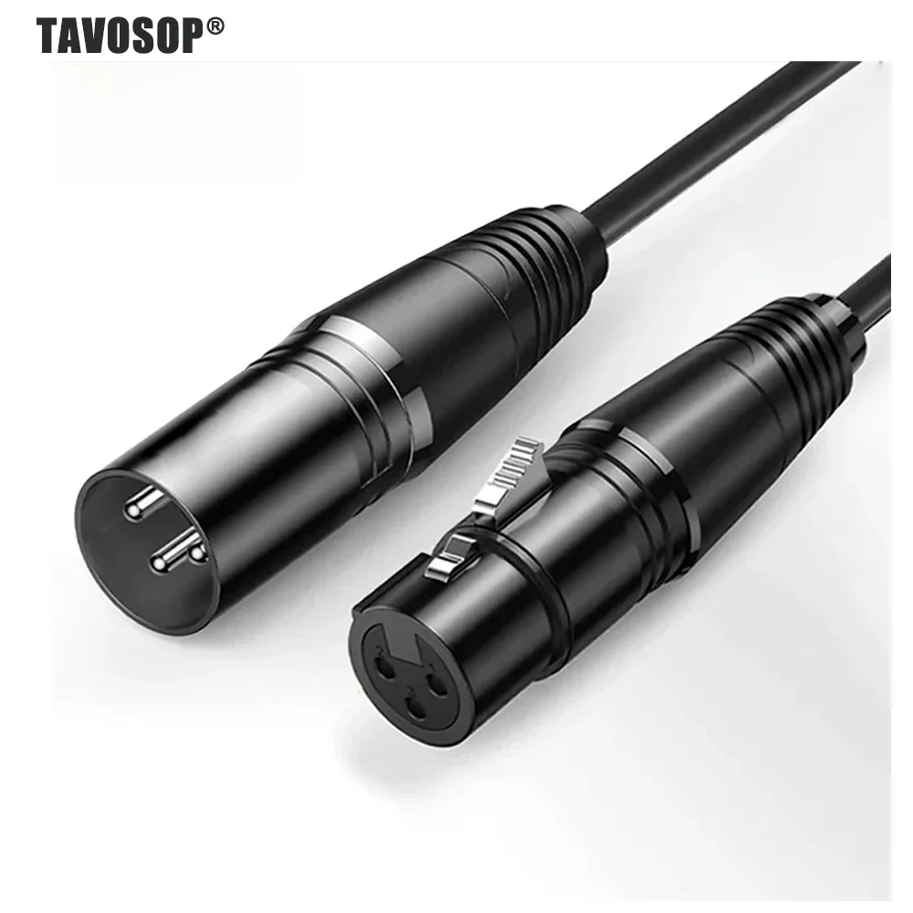 Cable XLR de Audio, Cable de Extensión de Micrófono XLR de 3 Pines Macho a Hembra para Mezclador, Amplificador, Sonido, Cable XLR Balanceado