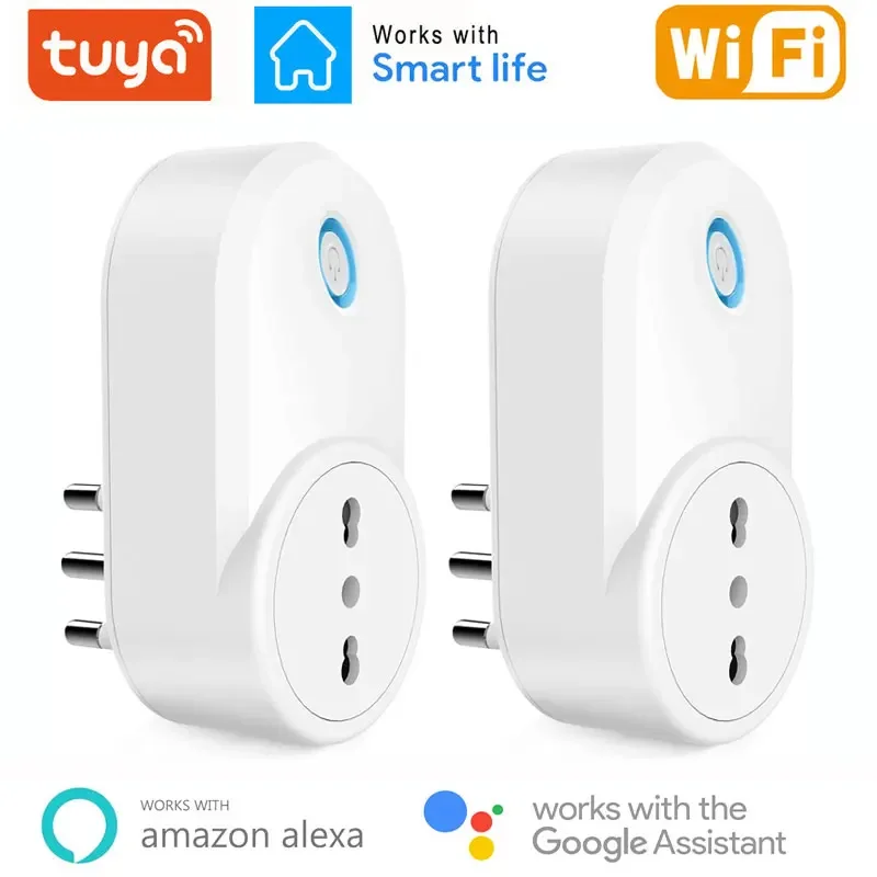 16A Chile Italy Smart Wifi Power Plug Smart Wifi Wireless Socket Outlet Work with Alexa Google Home Assistant Tuya SmartLife APP