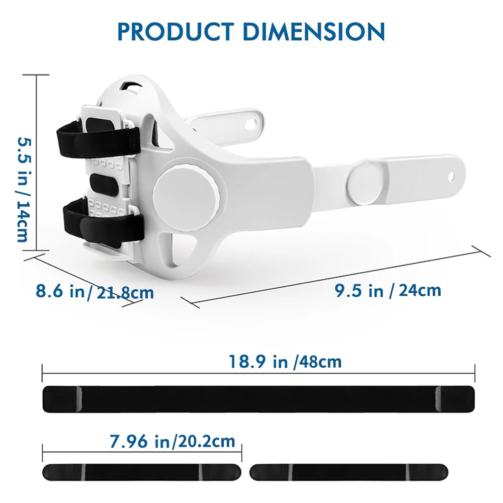 Upgraded Head Strap For Meta Quest 3 & 2 Replacement with Battery Holder Bracket Elite Adjustable VR Headset Accessories