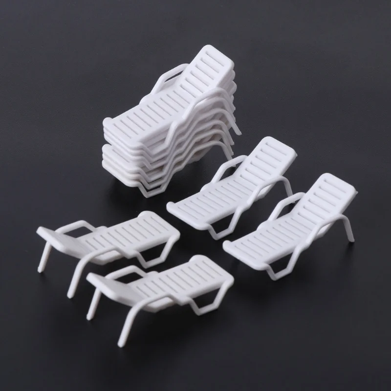 5pcs Scale 1:200-1:50 Model Leisure Chair Settee Bench Railway Beach Scenery Layout HO Scale Toy Model Building for Diorama