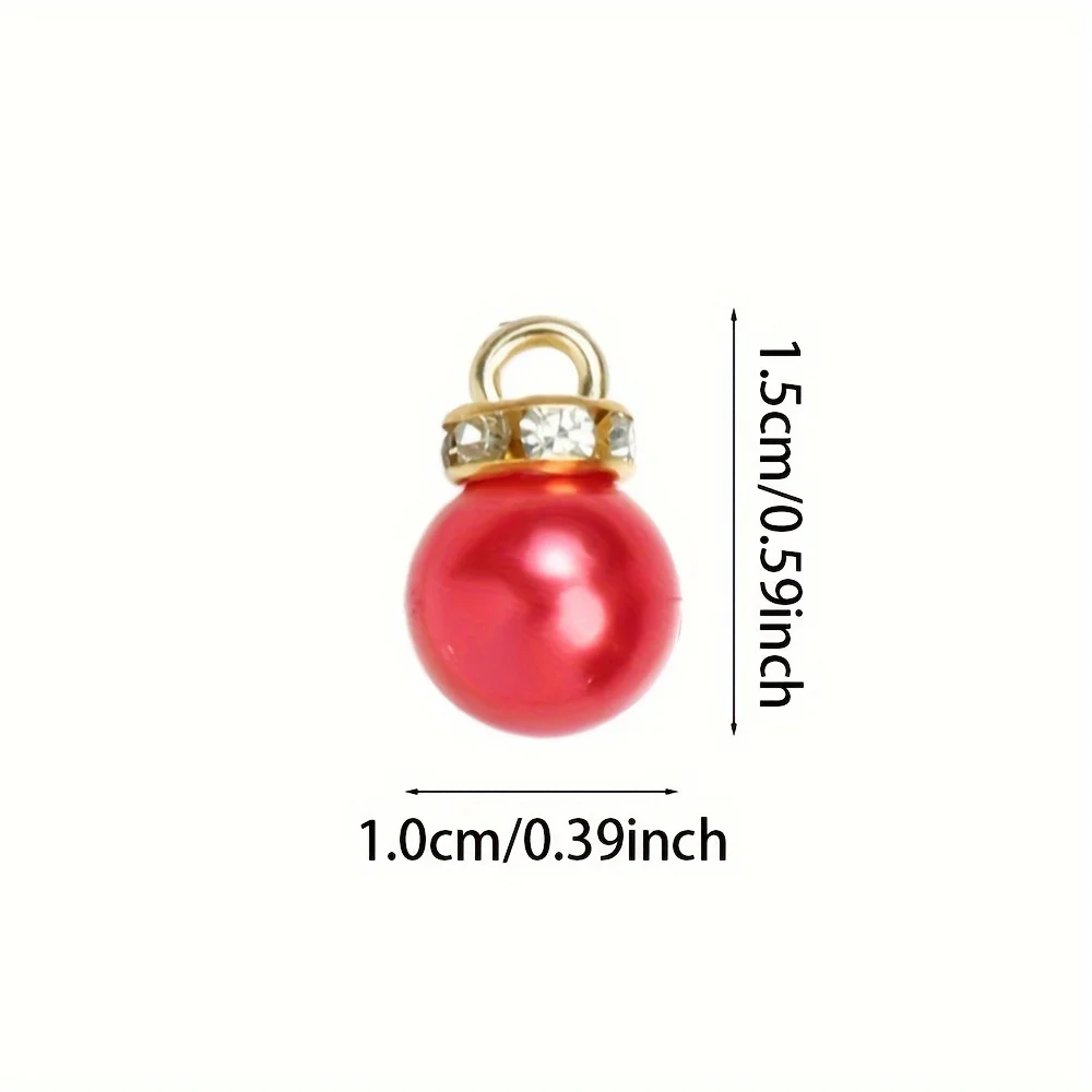1/100 قطعة عيد الميلاد نمط الخرز لامعة قلادة الخرز Charms لصنع المجوهرات القرط DIY بها بنفسك عيد الميلاد هدية الإكسسوارات فضفاض الخرز