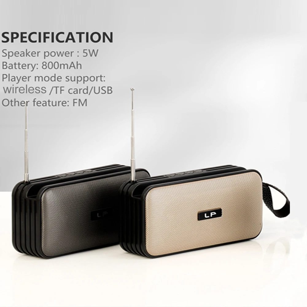 V61 Bluetooth Speaker Solar Charging USB/TF Card Radio Outdoor Portable Wireless Car Subwoofer Sound System