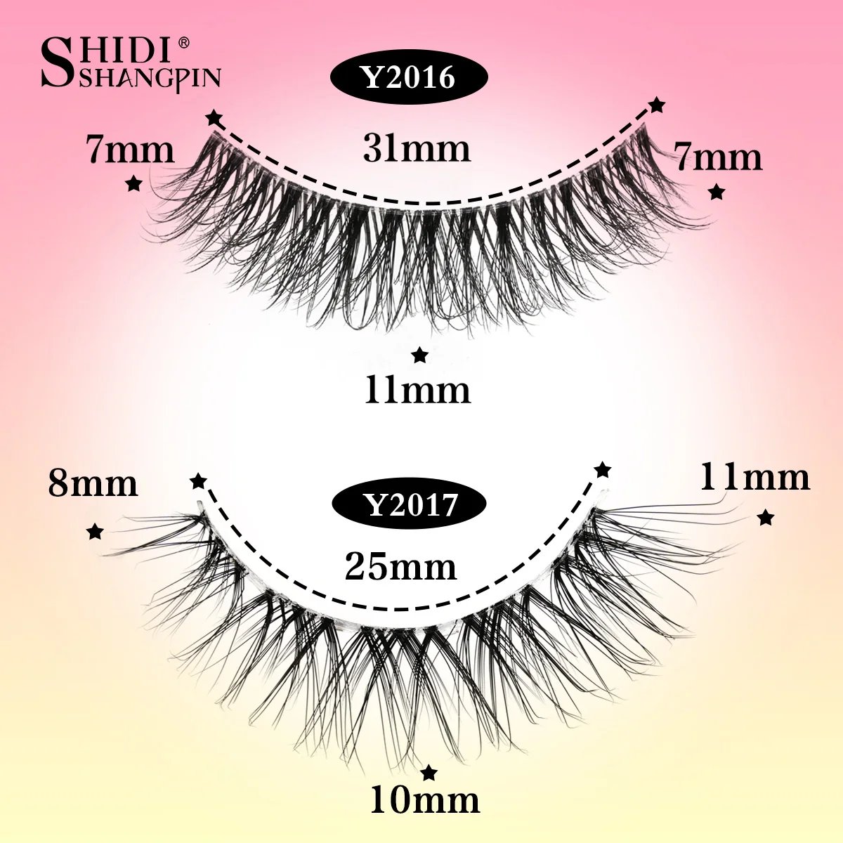 3/10 pares de cílios postiços de vison fofos, aparência natural, extensão de cílios postiços, cruz 3d, cospaly, maquiagem, faixa transparente, cilios