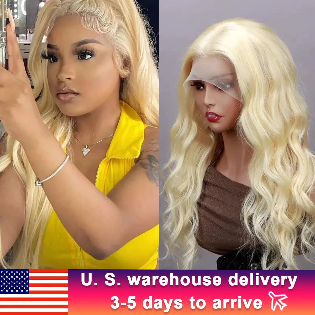 

26 Inch Body Wave Honey Blonde Lace Frontal Human Hair Wig 613 Blonde HD Transparent 13x4 Lace Front Wigs Brazilian For Women