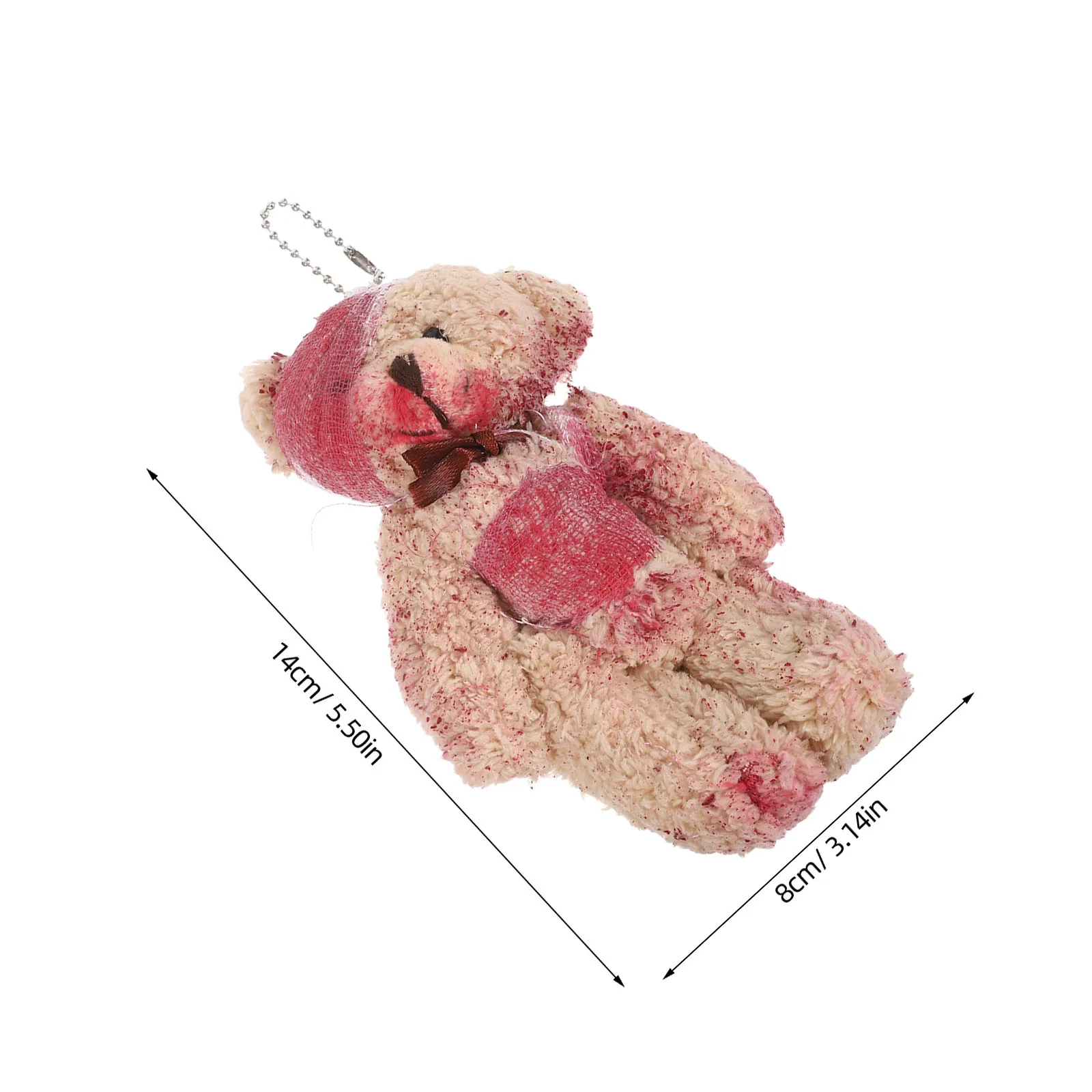 1 Buah Gantungan Kunci Bentuk Beruang yang Terluka, Tahan Lama, Kreatif, Gantungan Tas, Liontin Ponsel, Hadiah Sempurna untuk Teman