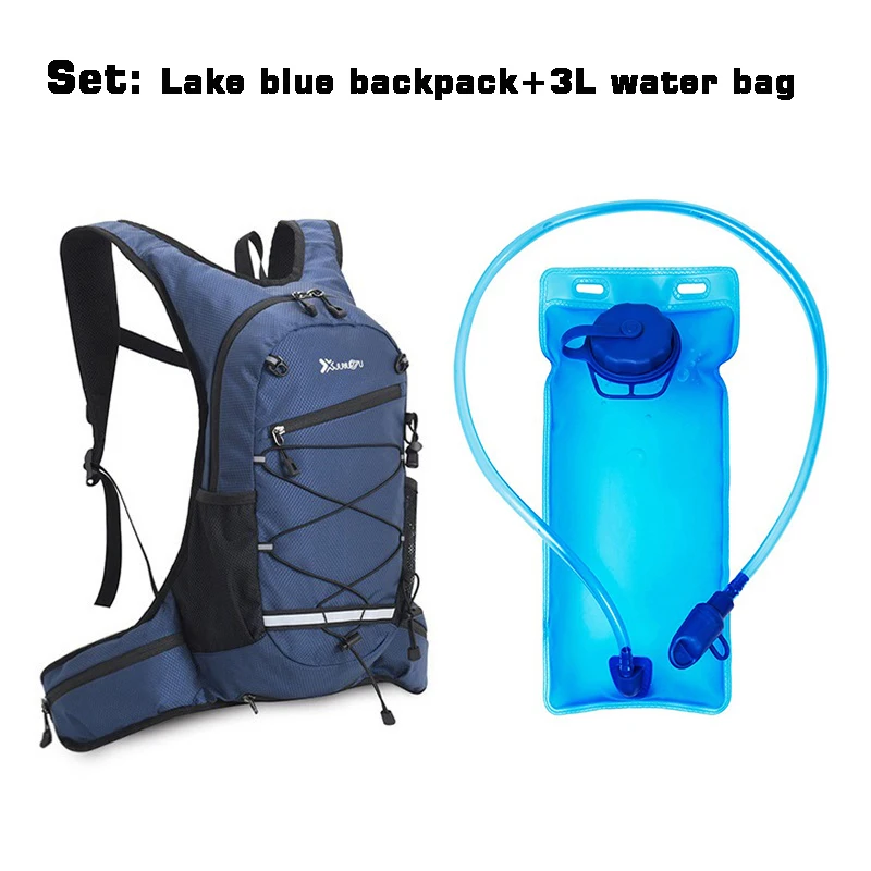 Outdoor Sports Water Bag Set 3 Liters Inner Bladder Water Bag Rucksack Waterbag Knapsack Backpack with Suction Nozzle Water Pipe