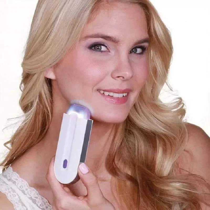 Induction Touch Electric Epilator With Blue Light Painless Hair Removal Tool Women Body Face Leg Bikini Shaver Trimmer Non laser