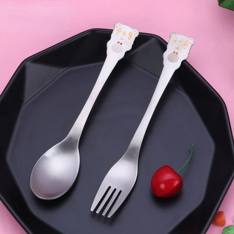 Titanium Spoon Household Eating Spoon Children's Spoon Long Handle Spoon Thickened Western Food Spoon Outdoor Tableware Gift