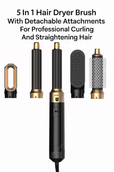 5 v 1 stylingový fén na vlasy elektrický hřeben s negativními ionty profesionální automatický hřeben na kudrnaté vlasy rovné vlasy hřeben stylingový nástroj 12 nejlepší prodej hřeben na fén - №8