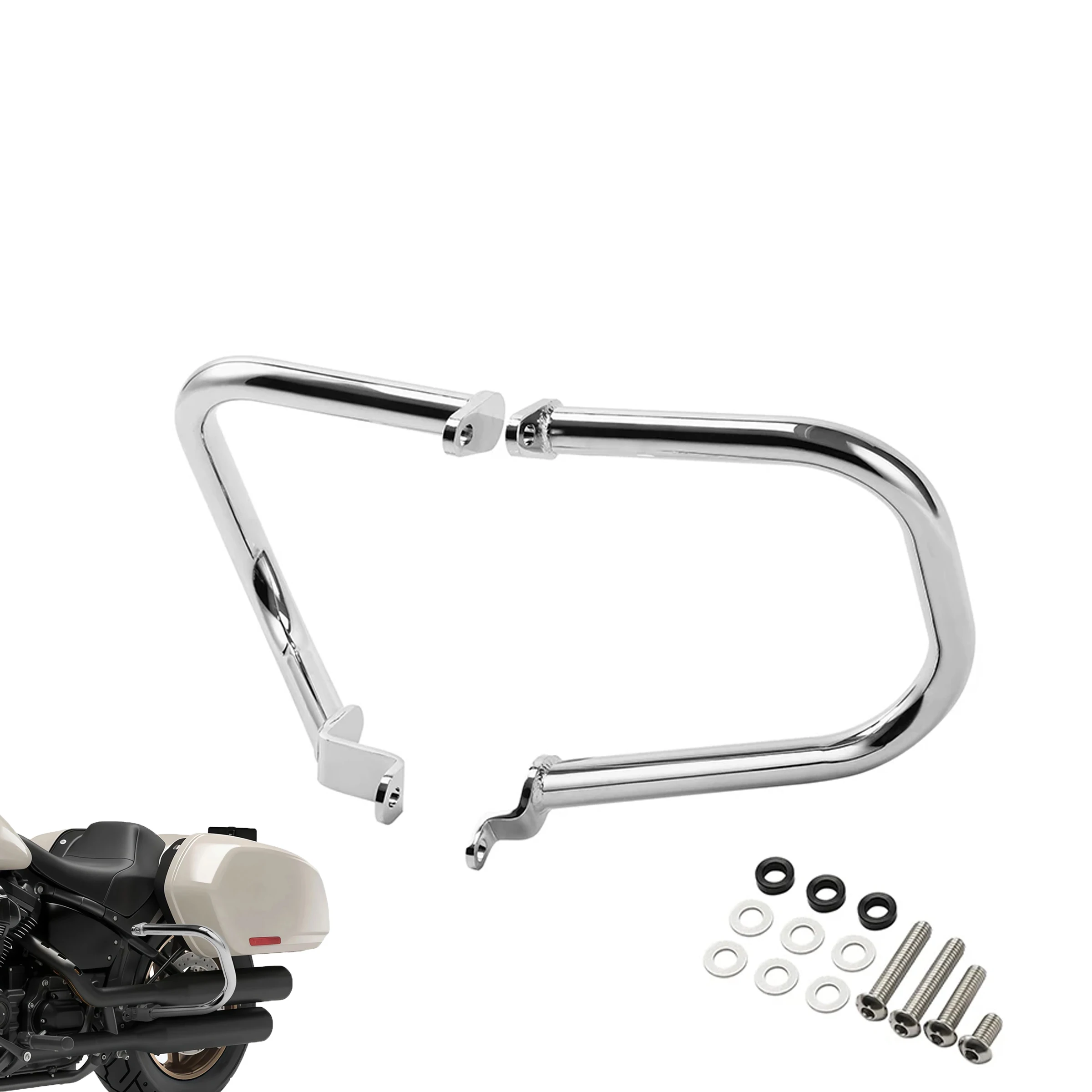 For Harley-Davidson Softail Low Rider S ST Sport Glide Side Box Anti-Fall Protection Bar for Motorcycle Safety Accessories