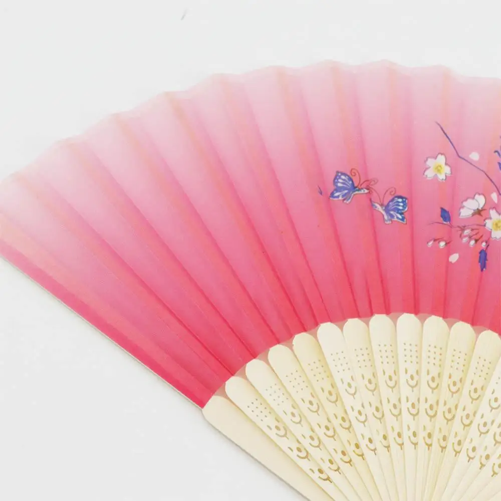 Bamboo Silk Japanese Pattern Hand Held Chinese Style Photo Prop Tool Hand Held Flower Fan Dance Hand Held Silk Fan Folding Fan