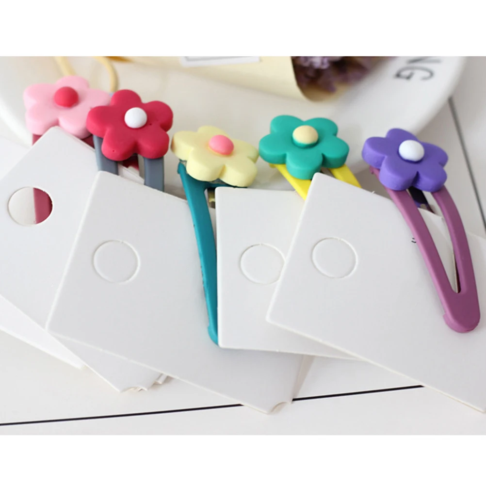 

6pcs Flower Clip Candy Color Lovely Barrettes Fashion Hair Accessories For Hair Pins Simple Design Women Gift